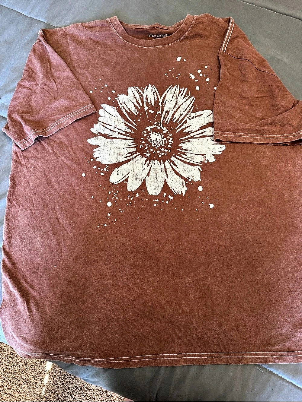 Maurices Floral Graphic Tee Brown XL